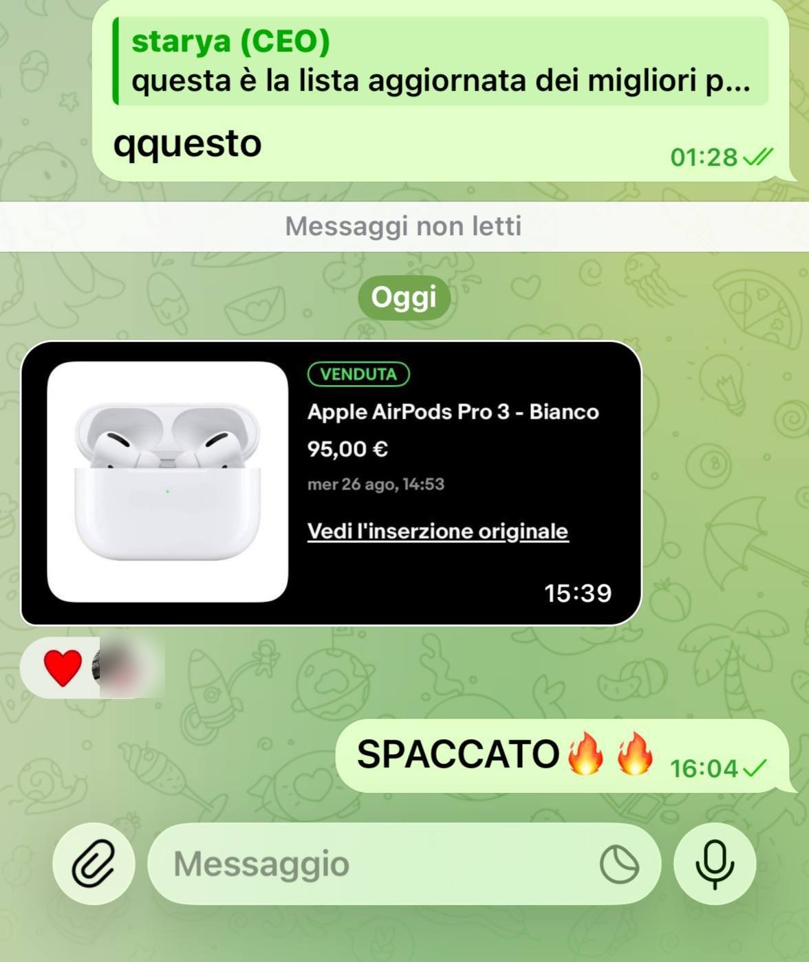 Esperienza condivisa dalla community STARYA 4